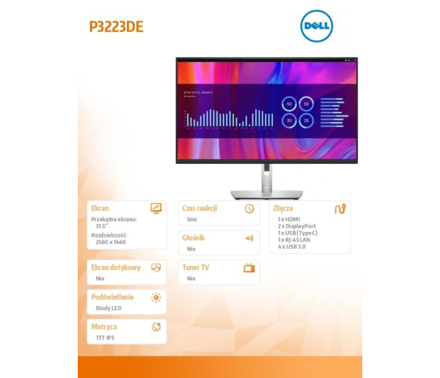 Dell P3223DE - 735020 - zdjęcie 7